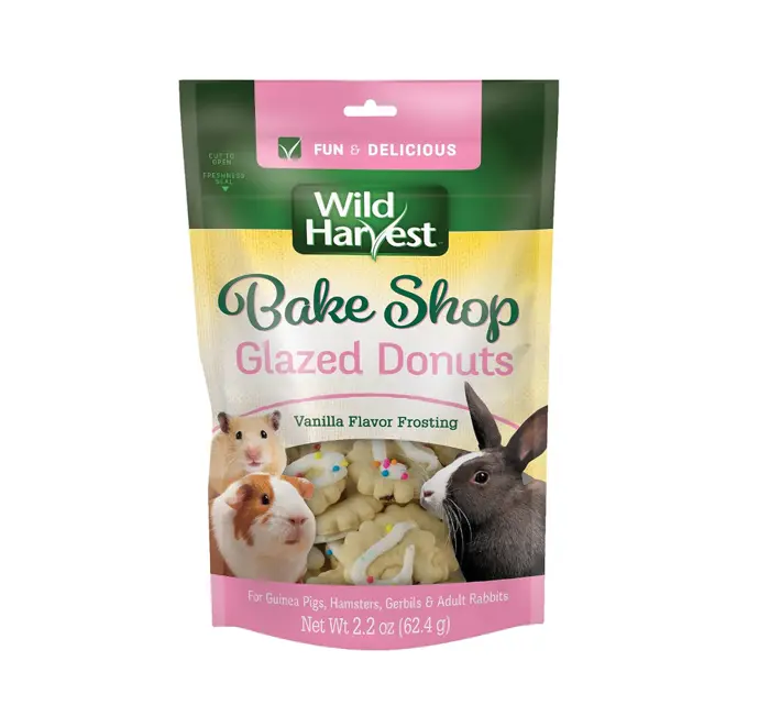 Food And Unique Edible Treats for Guinea Pigs, Hamsters, Gerbils, and Adult Rabbits, Glazed Donuts, 0.14 pounds, 2.2 Ounce (Pack of 1)