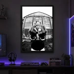 Poster Music Poster Wall Art Rapper Tupac Shakur 2Pac Art , Room Decor, Home Decor, Art Poster Decoration Ornaments Figure Print Pocket Artistic,Canvas Poster Wall Decor, Room Decorations, Funky Home Decor,anime wall art,bedroom canvas poster