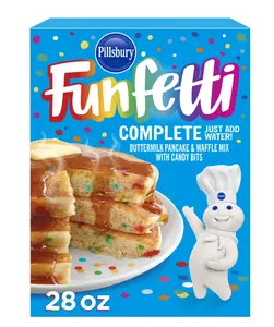 Pillsbury Funfetti Complete Buttermilk Pancake and Waffle Mix, 28 oz Box