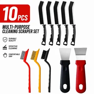 10Pcs Crevice Cleaning Brush Set for Deep Cleaning Gap, Hard Bristle Scrub Brushes Cleaning Supplies for Household Use, Bathroom, Kitchen, Toilet, Window