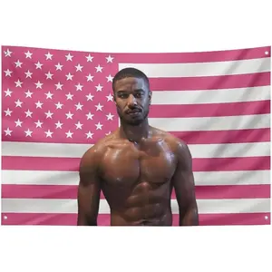 home decor banner   Tapestry Michael B Jordan Flag Poster Room Fun Flags Indoor And Outdoor Decor Wall Aesthetic Art Home Decor Blanket Merch Gift  funny hanging poster fan bedroom living room gift