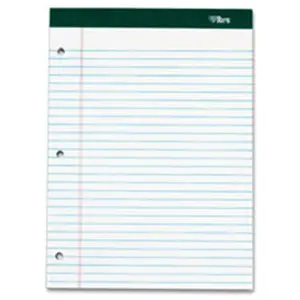 Tops  Notepad-Legal Rule-3HP-100 Sheets-8.5 in. x 11.75 in.-6-PK-WE