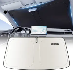 2026Windshield sunshade cover,2-Layer effectively blocks car window sun,foldable auto interior accessories,effectively blocks UV rays,Off-white,Please specify the vehicle model, size, and color in the order notes.
