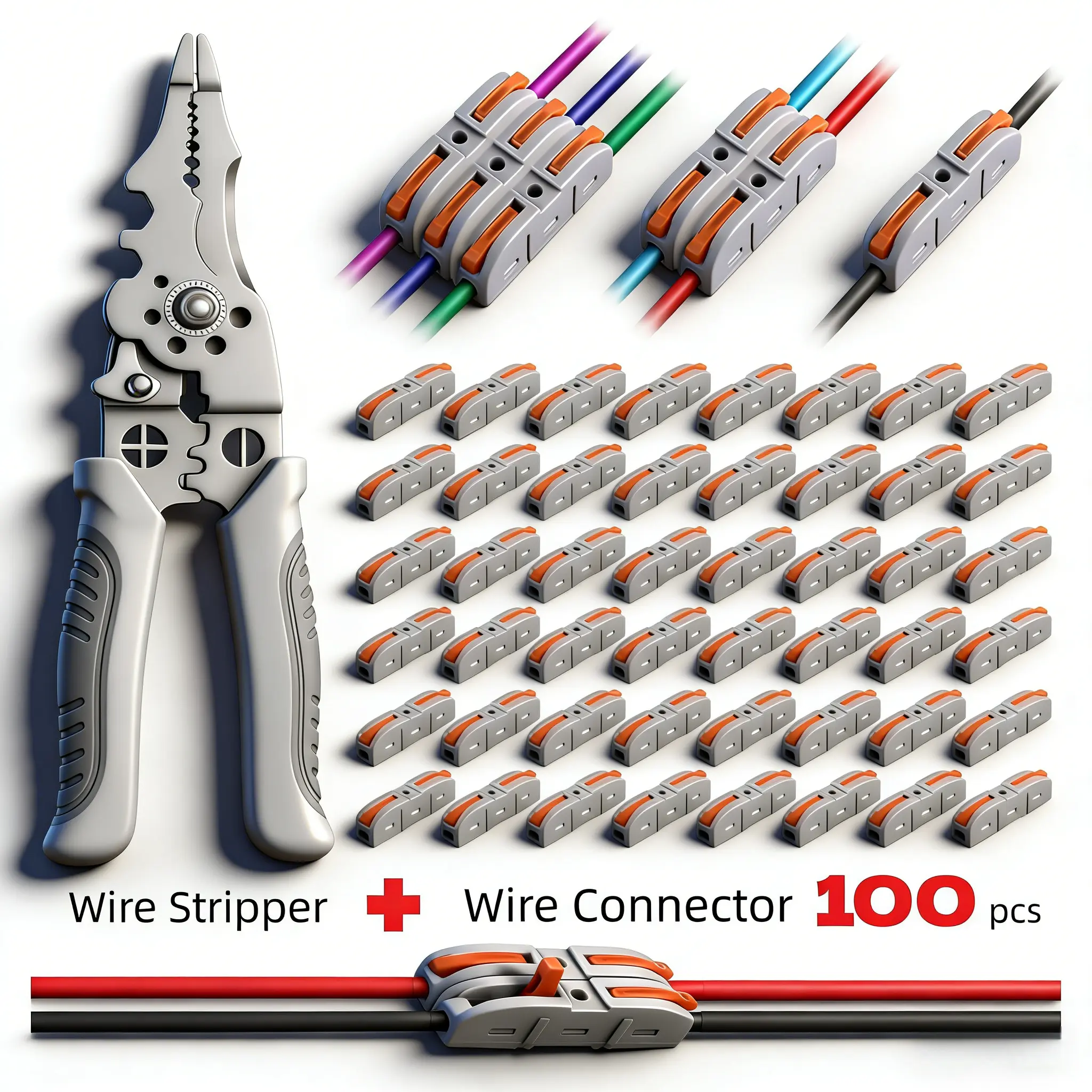 Single-Wire Interface Connector, Low Voltage Wire Connector with Locking Buckle, Fast Connect Plugs Led Light Strip Connectors, Lead Strip Automotive Wiring Electricity Power Distribution Secure, DIY Modular Design for Easy Assembly by Hobbyists-YY