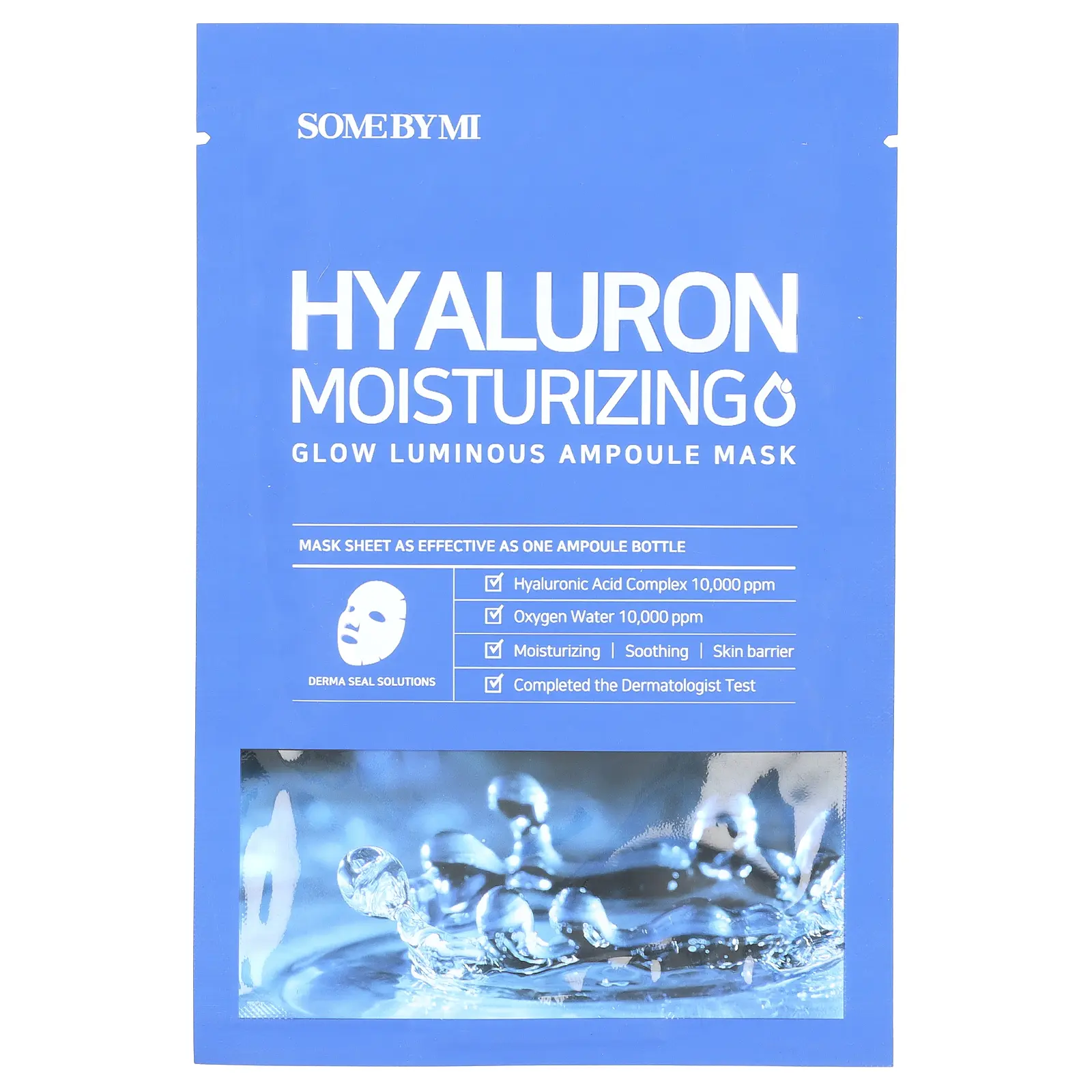 SOME BY MI Hyaluron Moisturizing, Glow Luminous Ampoule Beauty Mask , 1 Sheet Mask, 0.88 oz (25 g)