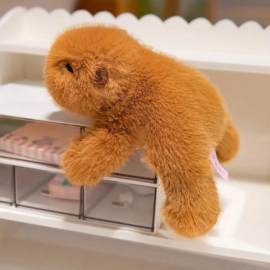 1 piece soft plush animal doll, cute capybara/fox/sloth/Husky decorative plush toy for lying down, ideal as a holiday gift and for decorating sofas or beds