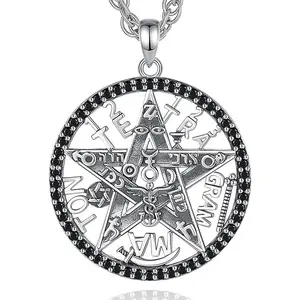 CELESTIA  Tetragrammaton Pendant/Tetragrammaton Rings/Masonic Necklace/Pentagram Jewelry for Women Men
