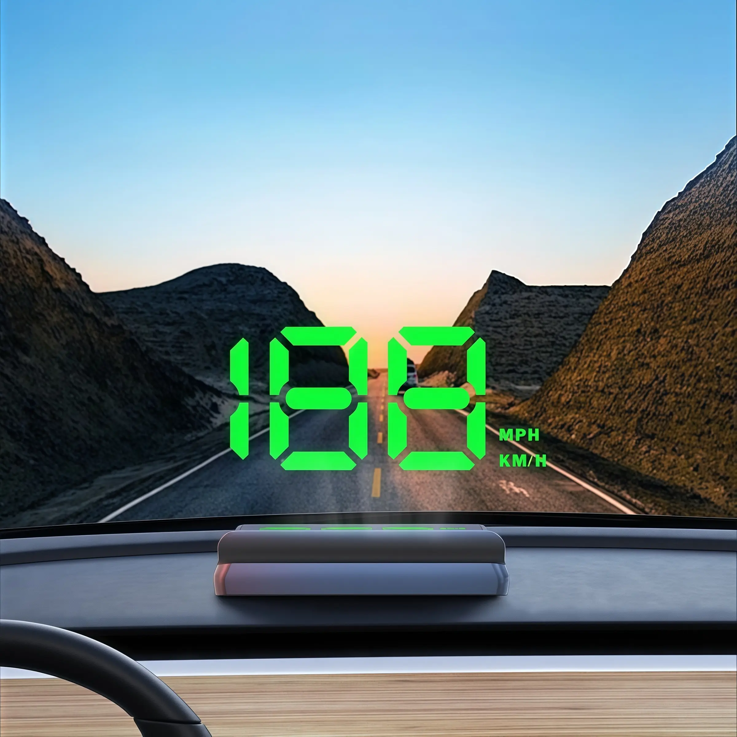 Car Head-Up Display (HUD), Car Display Screen, GPS Speedometer Head-Up Digital Speed Display, Displays MPH/KM/H, Suitable for Cars, Trucks, All-Terrain Vehicles (ATVs), and Boats, Ideal Gift for Drivers