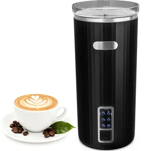 Electactic Milk Frother, 6-in-1 Electric Milk Steamer, 8.5oz/250ml Automatic Warm and Cold Foam Maker and Milk Warmer for Latte, Cappuccinos, Macchiato, From the Makers of Instant 400W, Black