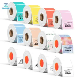 Thermal Label Rolls 12-Pack, 40mm X 30mm, Compatible with Sk58/sk20/sk35/sk45/m110 Printers, Ideal for Crafting, Home Storage, Retail Labels, Direct Thermal Labels