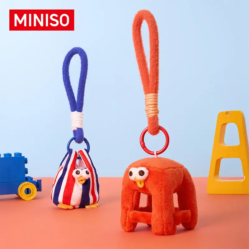 No. 3 Dundun Chicken Home Decor Pendant Keychain – Red Stool / Red White Blue Bag Style Cute Bag Charm, Back To School