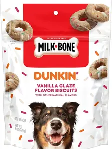 Milk-Bone Limited Edition Dunkin' Vanilla Glaze Dog Treats (8 oz)