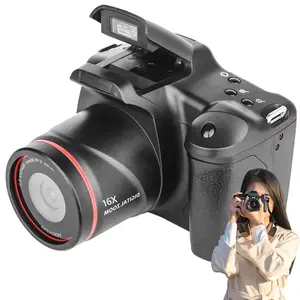 Vlog Camera with 16x Digital Zoom, Dslr Video Camcorder with 2.4 Inch LCD Screen, Ideal for Photography & Travel Vlogging