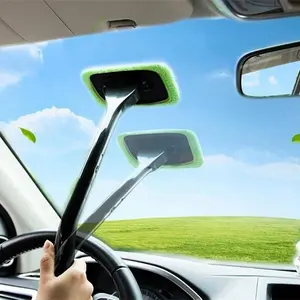 Car Front Windshield Cleaning Fog Dust Removal Tool Brush, Window Cleaner Scraper, Anti-Fog Brush for Car Windows, Car Cleaning Supplies