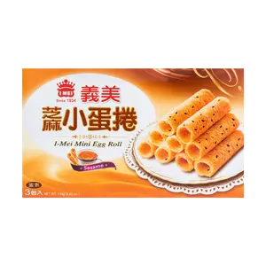 IMEI Taiwan Sesame Flavor Mini Egg Rolls - 3 Packs (114g) - Crispy Snack, Authentic Taiwanese Treat