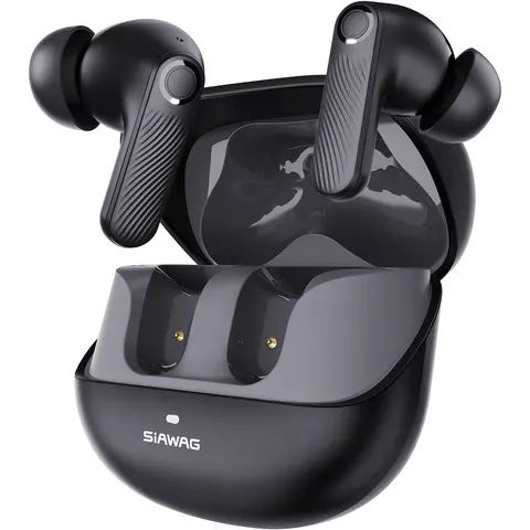 Custom Wireless Earbuds - Bluetooth Noise Cancelling Earphones, Active Noise Canceling Lightweight In-Ear Headphones, Big Bass, Sweatproof, Durable, Secure Fit with 3 Ear Tip Sizes, Multi-Device Connectivity, Call Receiving, Ideal for Gym, Loud Factories