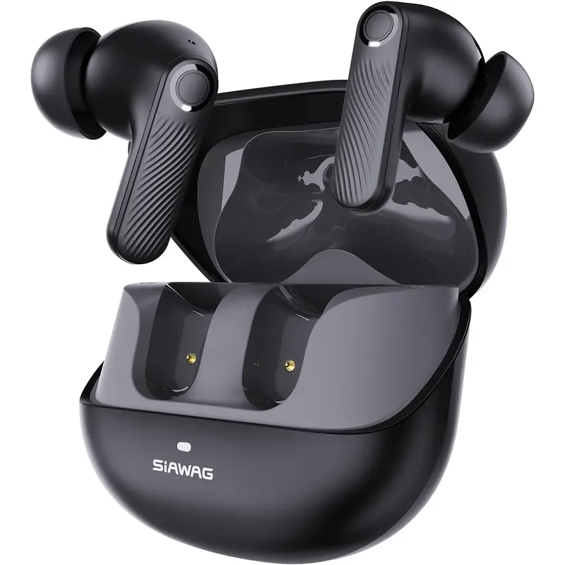 Custom Wireless Earbuds - Bluetooth Noise Cancelling Earphones, Active Noise Canceling Lightweight In-Ear Headphones, Big Bass, Sweatproof, Durable, Secure Fit with 3 Ear Tip Sizes, Multi-Device Connectivity, Call Receiving, Ideal for Gym, Loud Factories