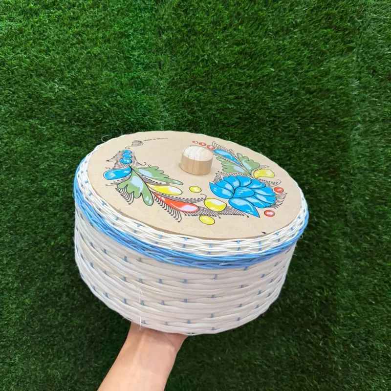 Plaster Tortilla Box 2 kilos Color Azul Turquesa (Set 1 Piece).