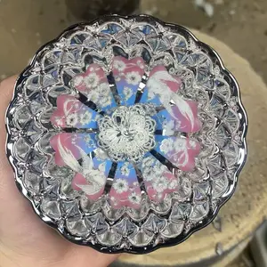 Polished Silver Crane & Cherry Blossom Jianzhan teacup,Chinese culture,High-temperature firing,Handcrafted ceramic cup,Wine Glass,  Kung Fu Cup - Metallic Artware