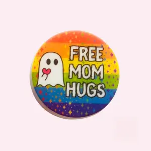 Free Mom Hugs Silicone Focal Bead Ghost Starr Plans Exclusive 28mm Food Grade 3mm Hole Flexible Jewelry Making
