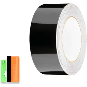 2 inches x 25 feet Gloss Black Vinyl  Kit for Black Out Chrome Remove Window Trim Door Trim with Tool Kit