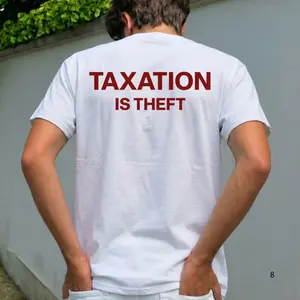Funny Streetwear Graphic Tee – “ Tax is theft " Statement T-Shirt for Men & Women