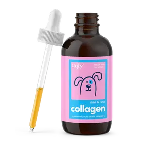 Taily Liquid Collagen for Dogs & Cats - Premium Formula with Hyaluronic Acid, Biotin, & Vitamin C for Stronger Nails, Soft Skin, & Shiny Coat - 18 Months Supply