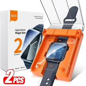 2pcs High Quality Ceramic Screen Protector for Apple Watch S11 S10 S9 8 7 6 5 SE 1 2 3 Ultra 1 2 3 49mm 45mm 40mm 46mm 42mm, Full Coverage HD Clear Film, Dust-Free Installation, Perfect Fit