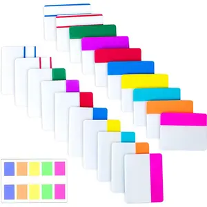 500 Pieces 2 Inch Sticky Index Tabs Writable Repositionable Colored Page Markers Labels for Reading Notes Books and File Classification 21 Sets 10 Colors