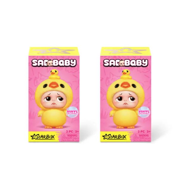 Sad Baby Animal Collectible Action & Toy Figures, 2-Pack Bundle for Classic & Novelty Toys Enthusiasts, Collectibles