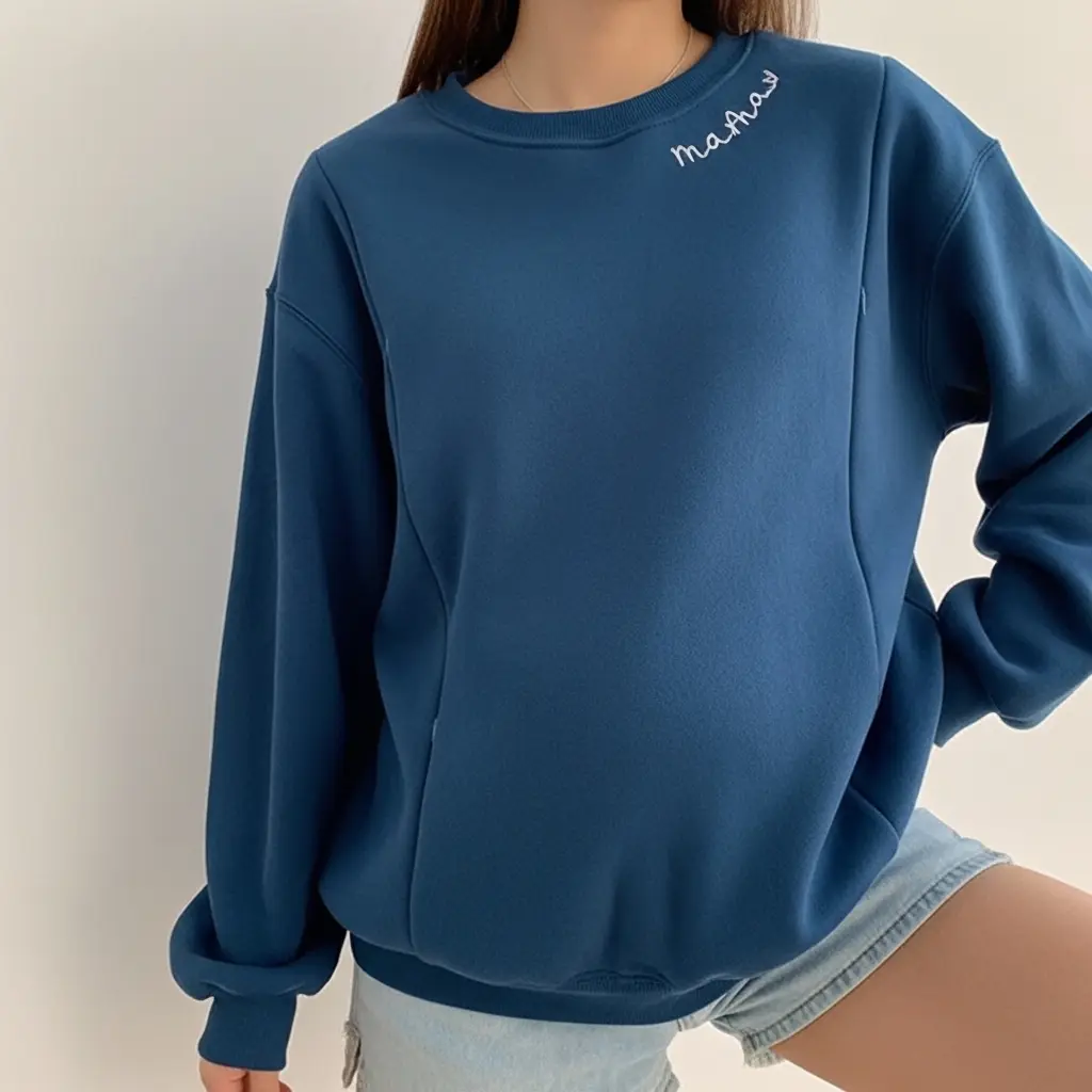 Giftifymama Embroidered Maternity Nursing Sweatshirt, Nursing Clothes for Breastfeeding Moms, Nursing Clothes Maternity