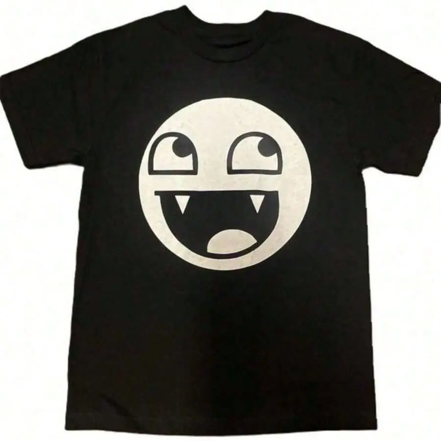 Epic Face Vampire T Shirt Y2K Goth Emo Scene Tapout Relaxed Soft