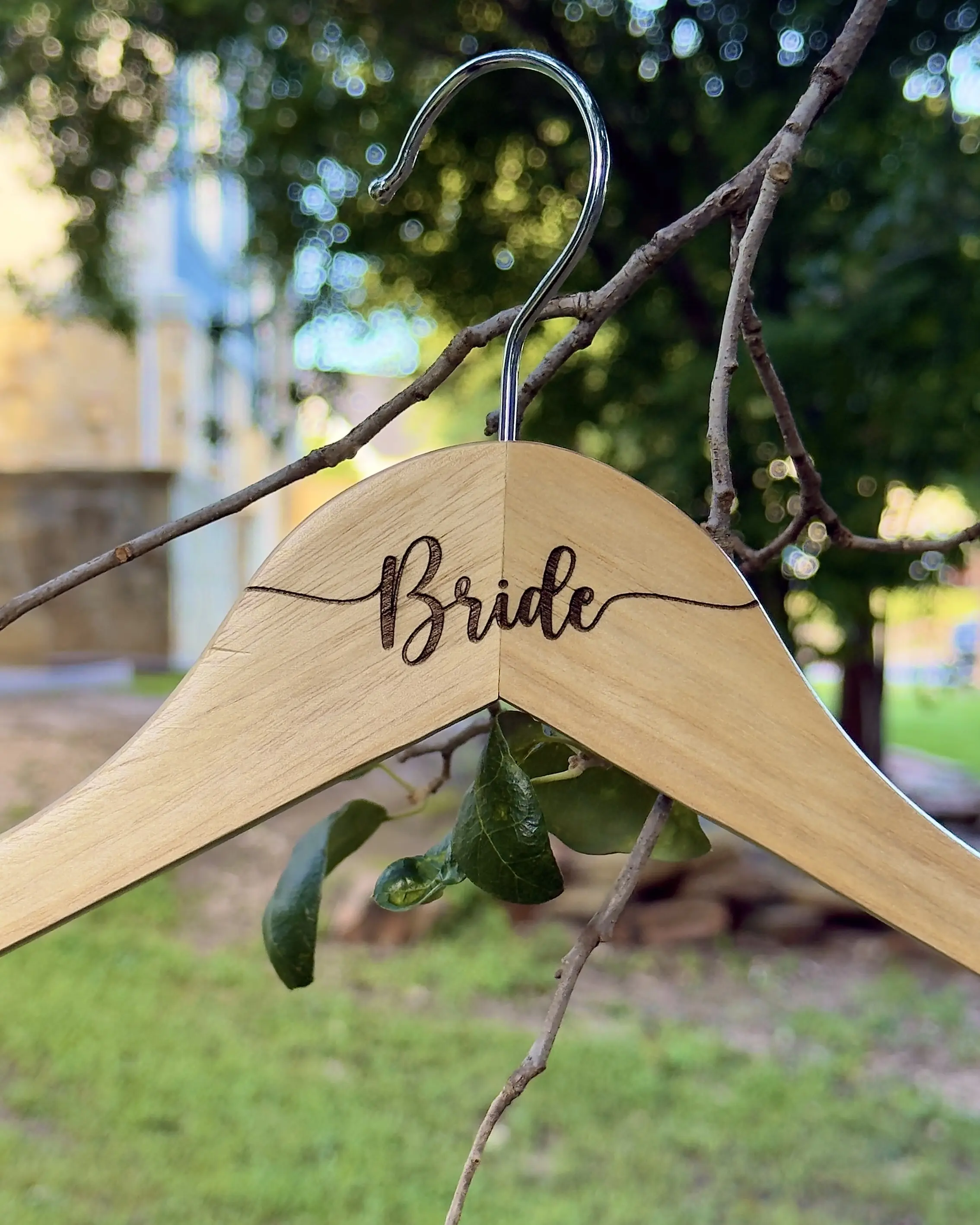 Custom Engraved Bridal Hanger, Wedding Keepsake