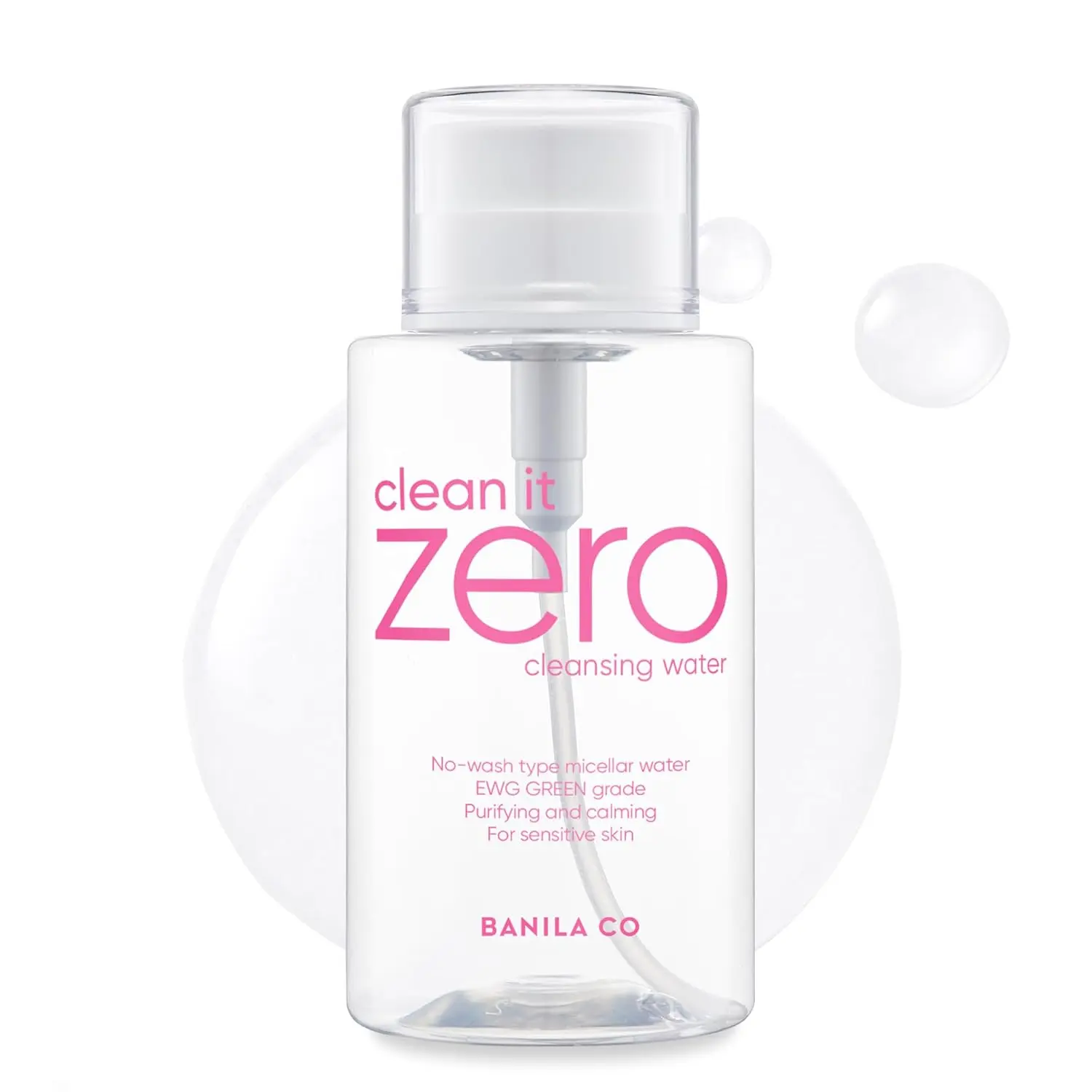BANILA CO Clean It Zero Pure Cleansing Water | Gentle Cleanser for Sensitive Skin | Micellar Water Makeup Remover No Rinse & Oil Free