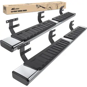 Nilight 6-in Slip-Proof Stainless Steel Bolt-On Running Boards, Car Accessories for 2019-2024 Dodge Ram 1500 Quad Cab Extended Cab New Body Style (Exclude 2019-2024 Classic) - Vehicle Side Step Nerf Bars, Rocker Guard Truck Automotive Parts