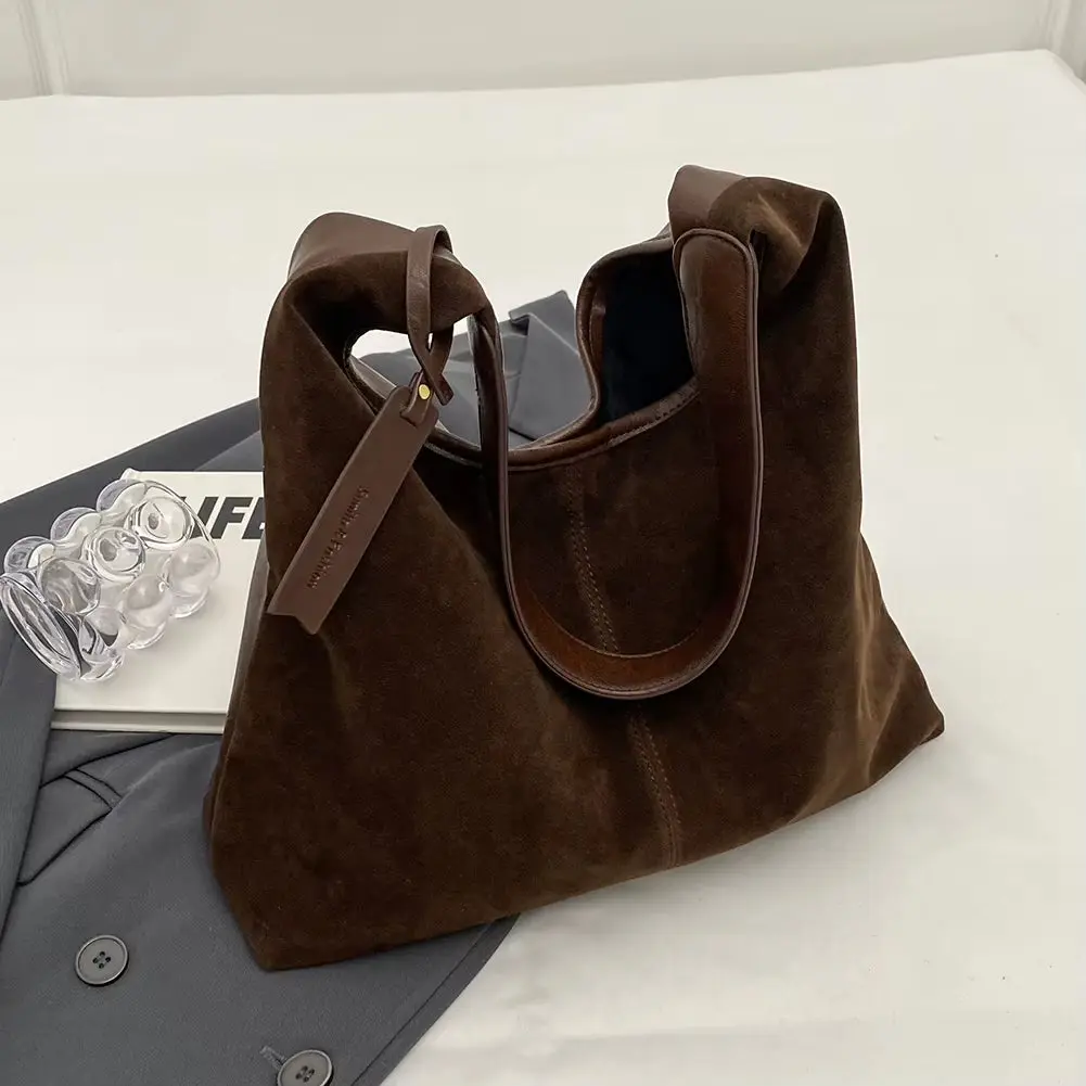 Retro Suede Hobo Bag