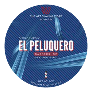 El Peluquero Essentials Premium Shaving Soap - Arriba Y Abajo Barbershop Scent with Coconut & Eucalyptus - Gentle & Smooth Foam - 4oz