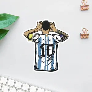 Soccer Sticker Funny Celebration Pose, Argentina Football Player Vinyl Decal, World Cup Fan Gift for Soccer Lovers