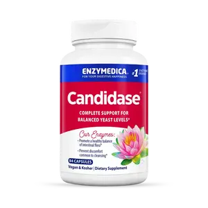 Candidase | Breaks down yeast to promote balance* | Supports gut and microbiome health* | Contains high-potency cellulase & protease enzymes