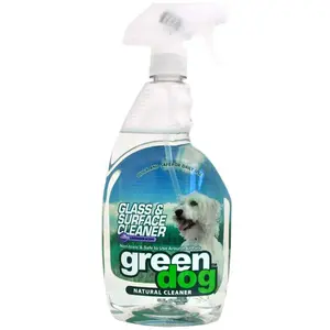 Green Dog Organic Glass and Surface Cleaner Spray - Lavender Scent, Non-Toxic, Safe for Pets, 32 oz