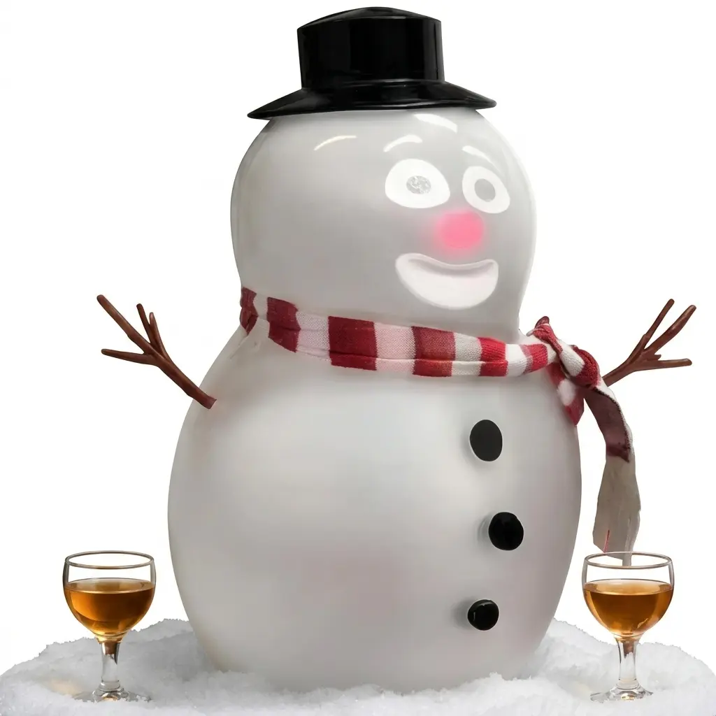 Animated Talking Blinking Snowman Figurine, Electric Interactive Snowman Toy with Blinking Eyes, Cute Winter Holiday Ornament, Ideal Decor for Tabletop, Fireplace Mantel, Indoor Home and Christmas Family Party
