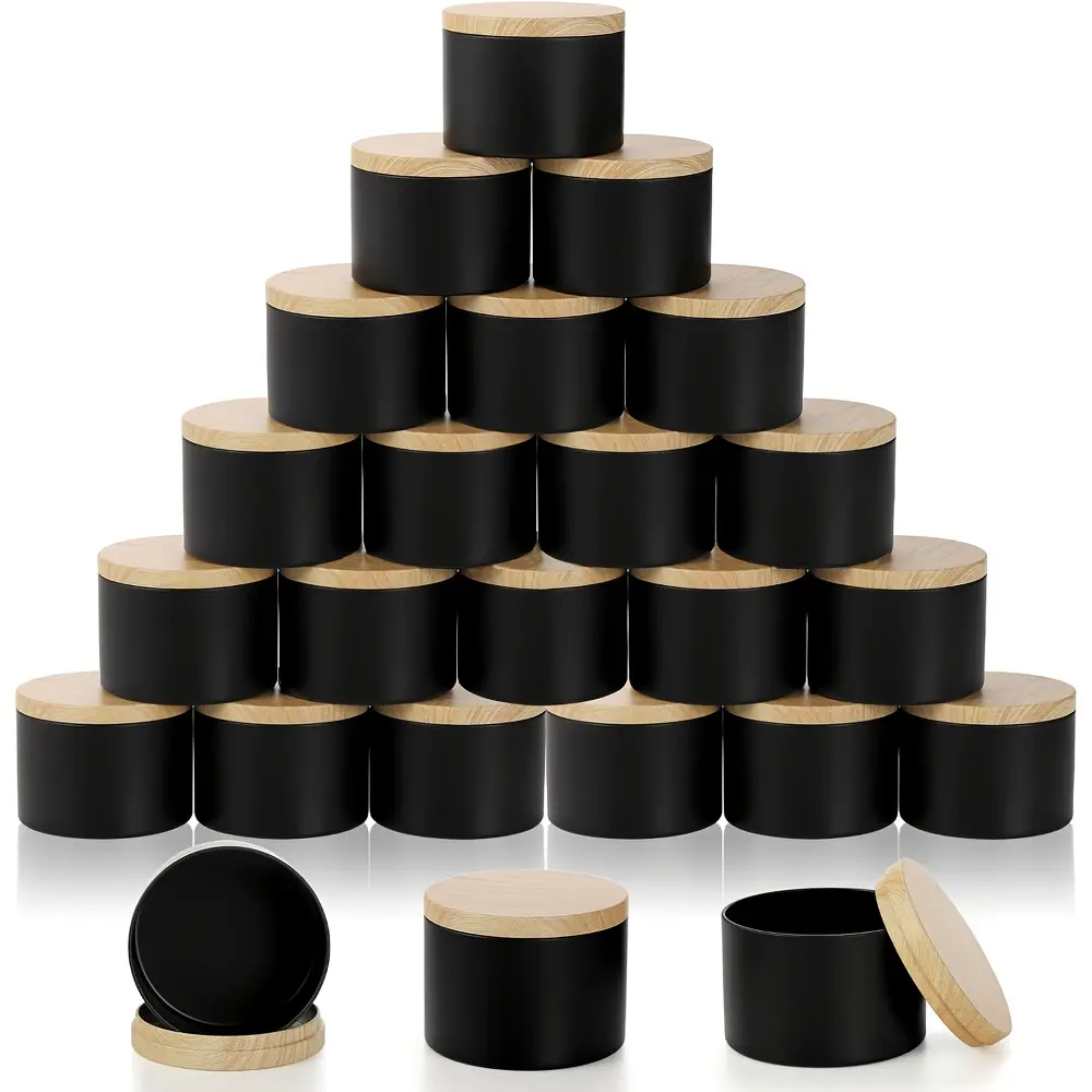 12 Pack Glass Candle Jars with Lids, Airtight Storage Containers for Candles, Wax Melting, DIY Candle Making & Home Organization