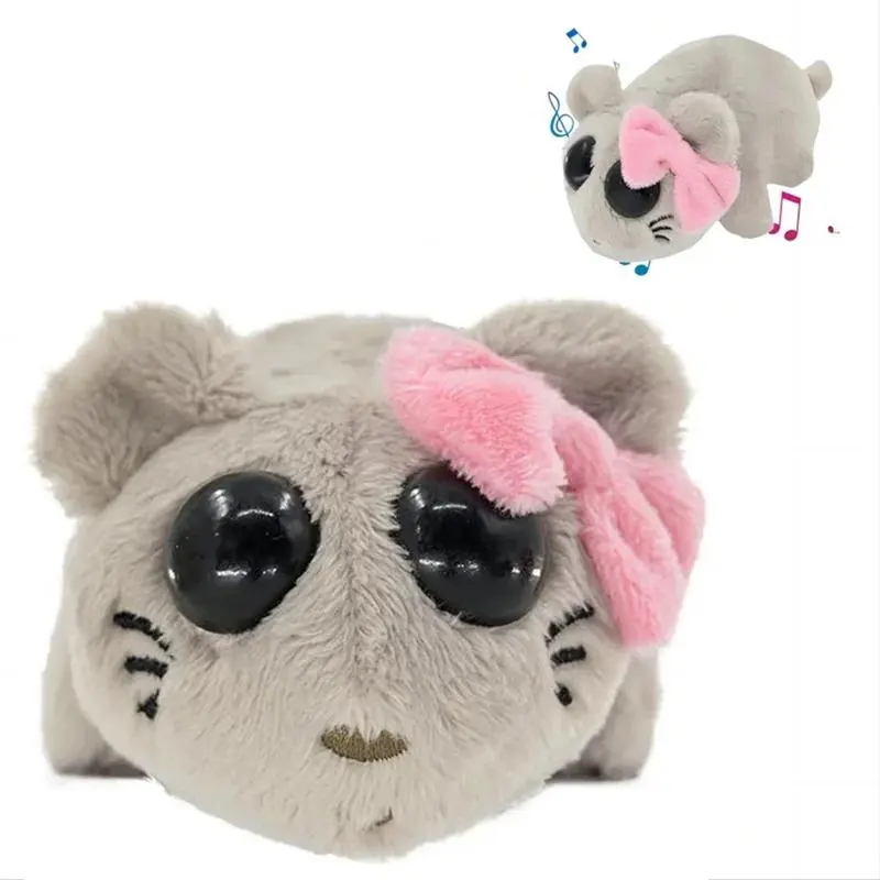 Sad Hamster Musical Plush Toy Kawaii Soft Stuffed Animal Cute Hamster Plushie Doll For Christmas Birthday Gift