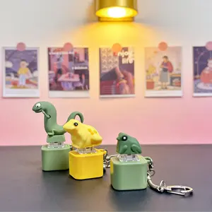 Lizard/frog/Coquí Keychain with Rechargeable LED Light & Realistic Croak – Color-Changing Fun Toy Keyring for Kids & Adults