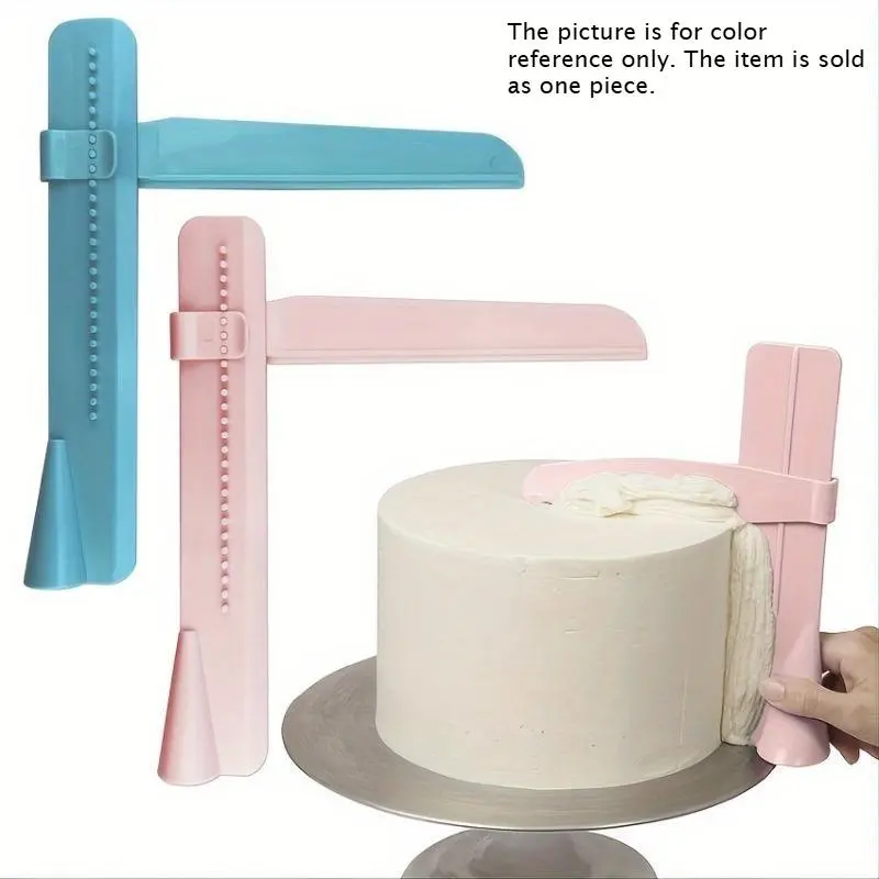Upgrade Your Baking with this Adjustable Height Fondant Scraper - Detachable Design for Mousse Cake! Pastry Decorating Tools