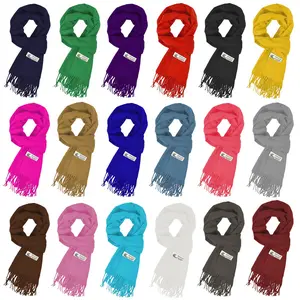 Unisex Winter Solid Plain Scarves Cashmere Feel Classic Super Soft Luxurious Scarf