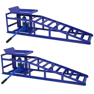 Hardware Auto Car Truck Service Ramps Lifts, Garage Car Lift Hydraulic Ramps Black 5 Ton,Automotive Hydraulic Lift Repair Frame Lift(2 Pack) blue
