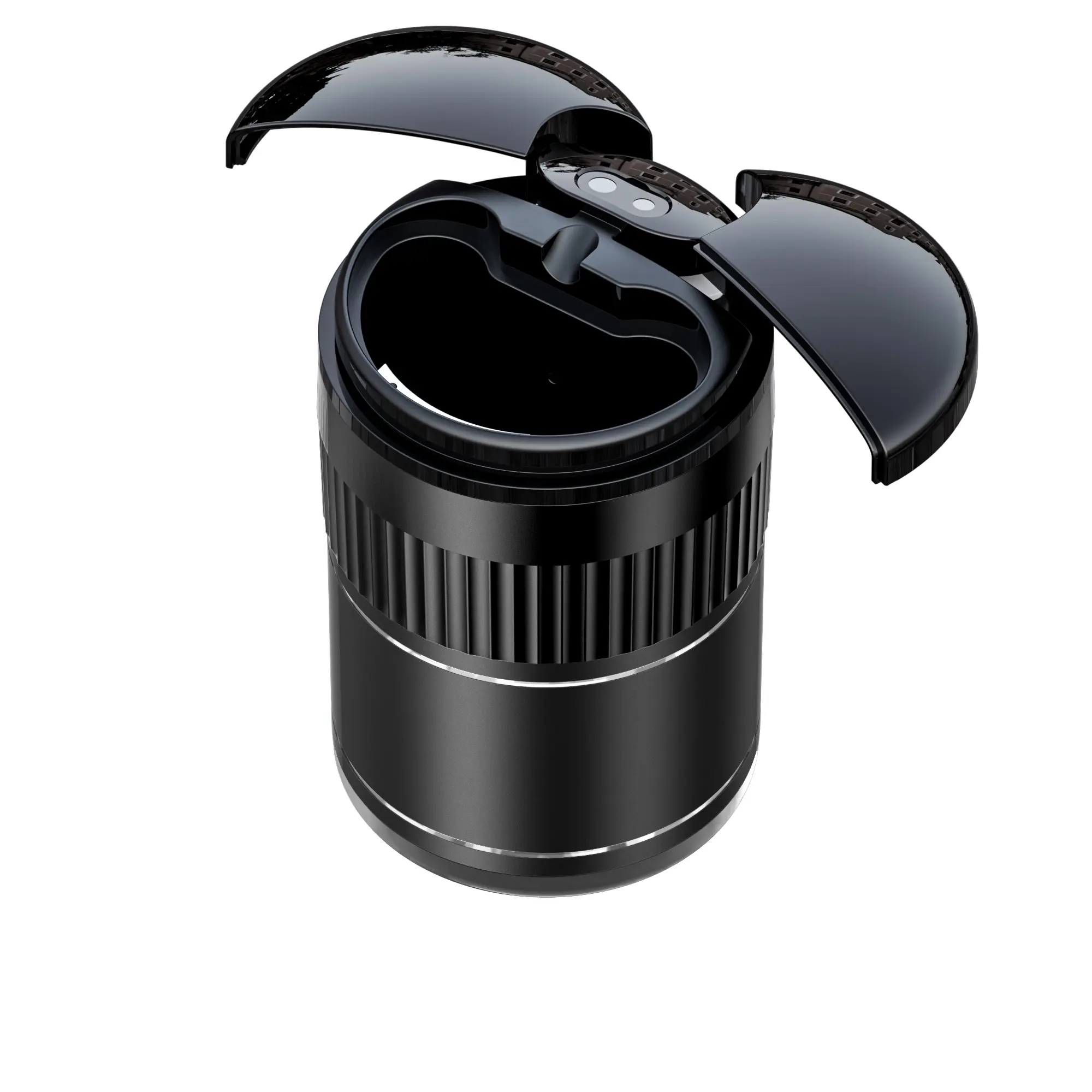 Smart Car Ashtray with Infrared Sensor Automatic Opening & Closing USB Rechargeable Smokeless Light-Sensitive Mirror Ashtray With Cover