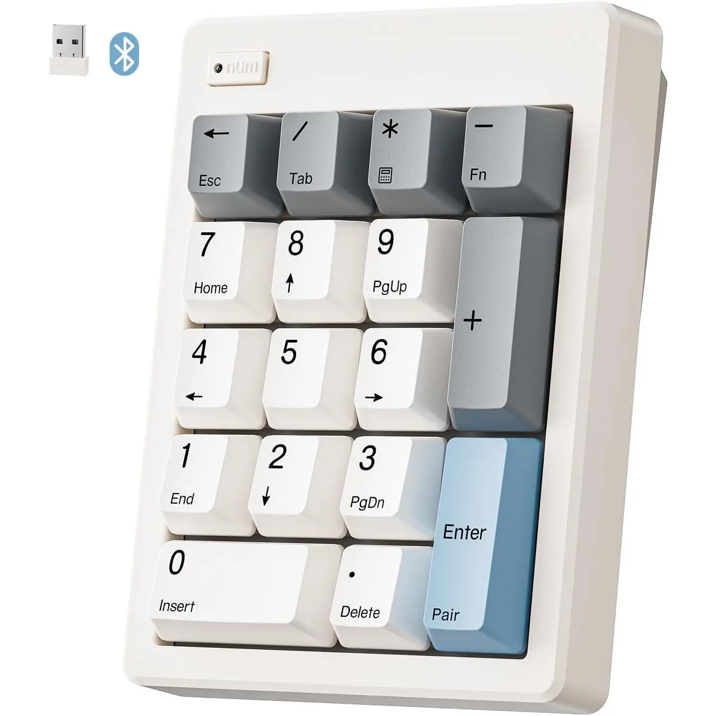 FD17 Mechanical Numeric Keypad - Wireless Computer Accessories with 5.0&2.4G Dual Mode, 17 Hot Swappable Keys, Compact Design, Durable PBT Keys, Gasket Mounted, Multi-Platform for Laptop/PC, Manufacturer Warranty (Beige, Linear)