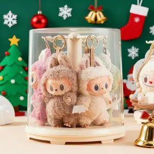 360° Rotating Acrylic Display Box, Large Capacity Box with Lid, Clear Dustproof Storage Box for Dolls Watches, Jewelry, Keychains & Collectibles